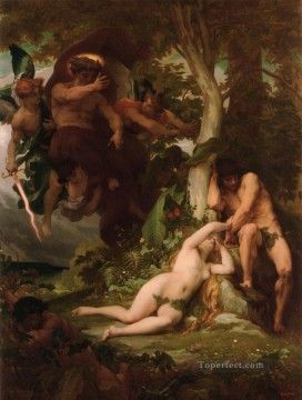  Alexandre Oil Painting - The Expulsion of Adam and Eve from the Garden of Paradise Alexandre Cabanel